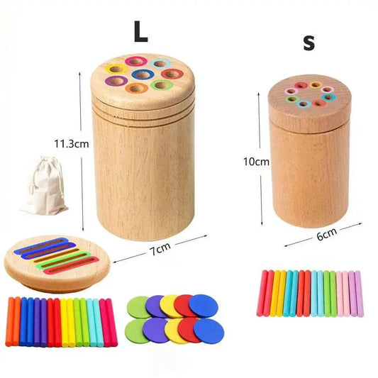  Montessori Rubber Wood Color Sorting Toy For Toddlers Ages 3 Through 6 Non Toxic Fine Motor Skill Toy -  ToylandEU™