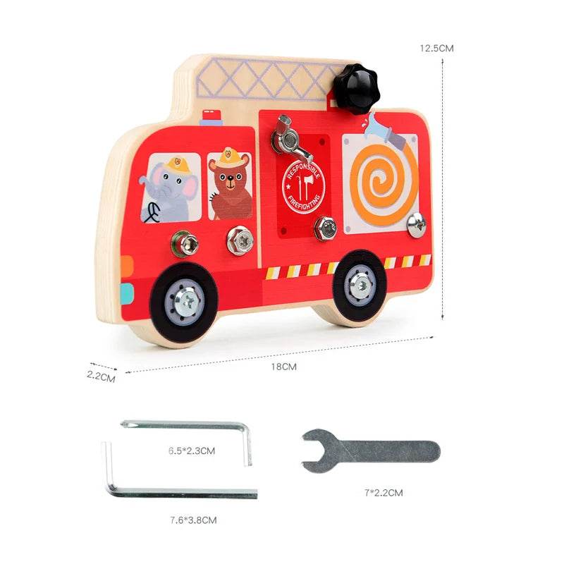 Montessori Screw Driver Board Educational Sensory Toy Preschool Wooden Toy for Toddler Skill Learning - ToylandEU