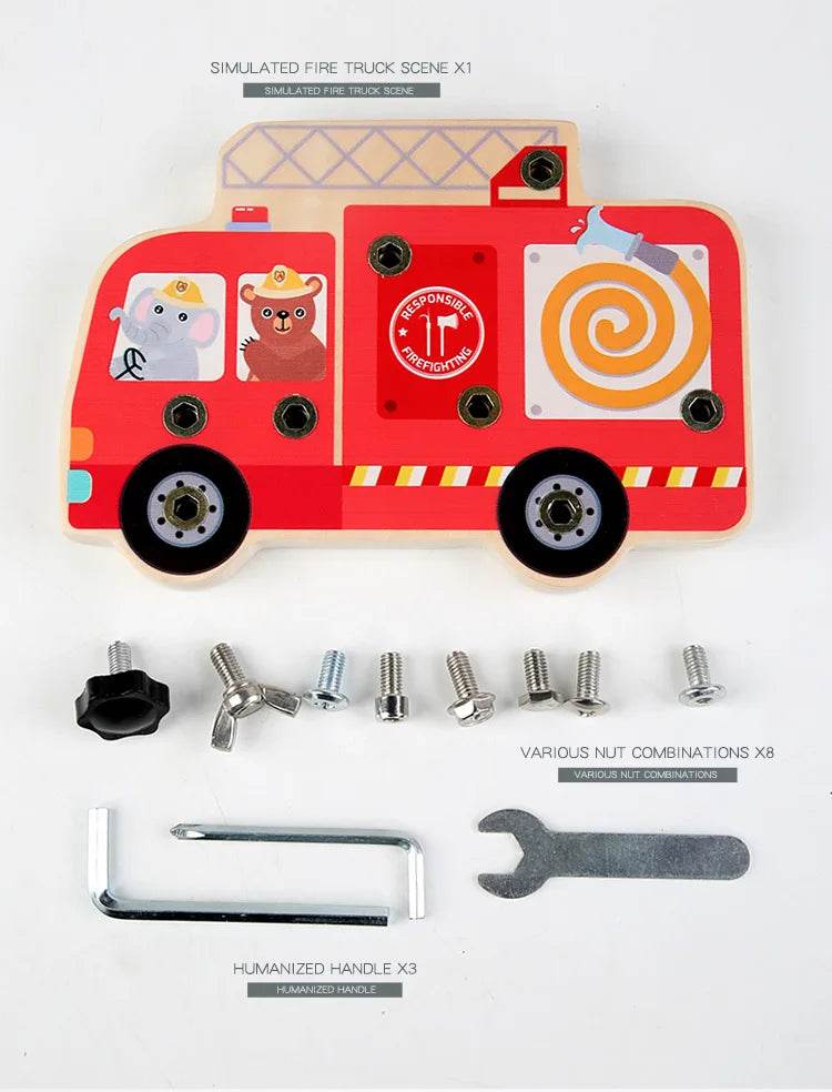 Montessori Screw Driver Board Educational Sensory Toy Preschool Wooden Toy for Toddler Skill Learning - ToylandEU