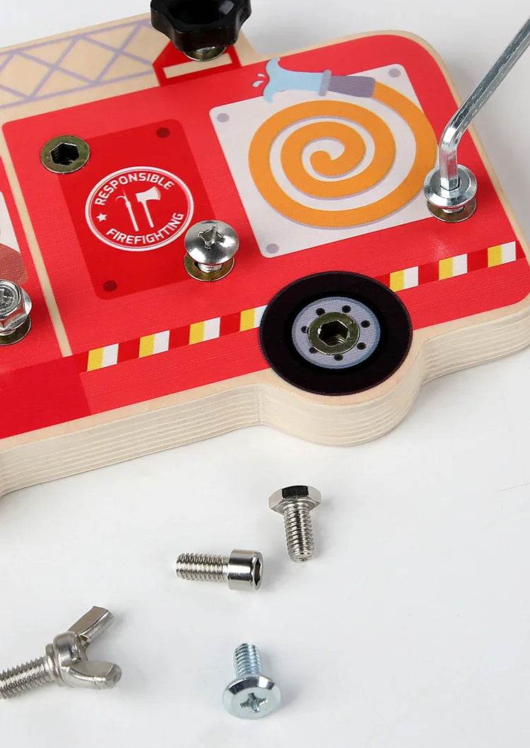 Montessori Screw Driver Board Educational Sensory Toy Preschool Wooden Toy for Toddler Skill Learning - ToylandEU