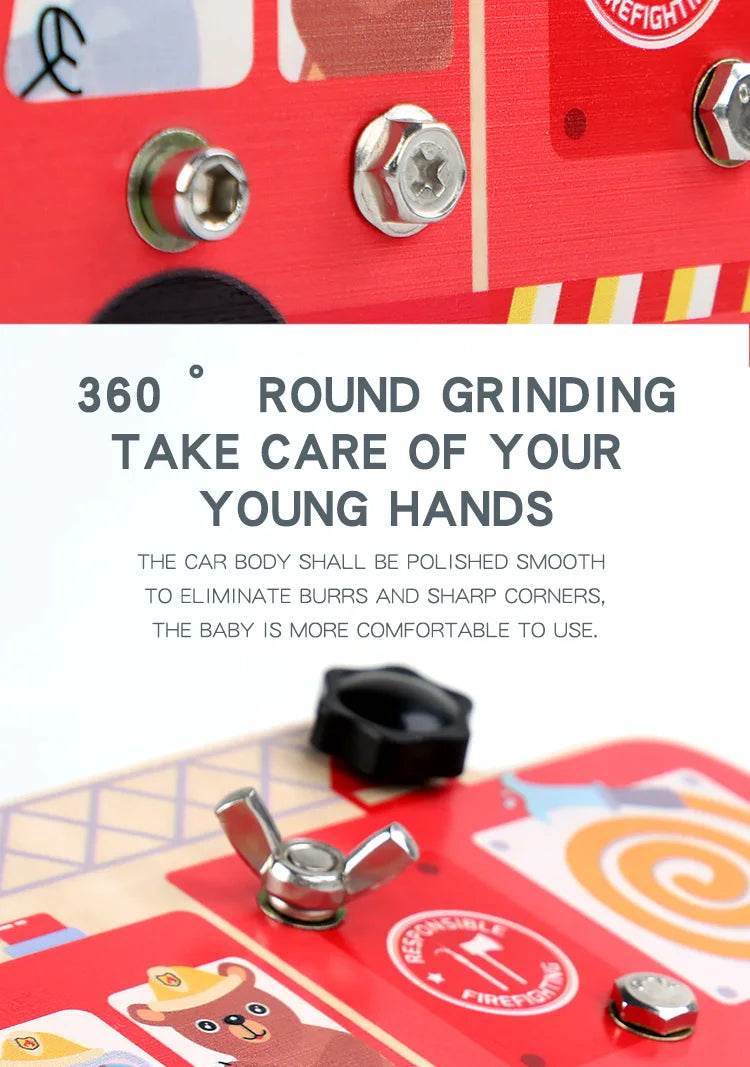 Montessori Screw Driver Board Educational Sensory Toy Preschool Wooden Toy for Toddler Skill Learning - ToylandEU