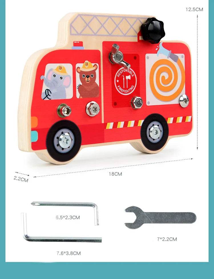 Montessori Screw Driver Board Educational Sensory Toy Preschool Wooden Toy for Toddler Skill Learning - ToylandEU