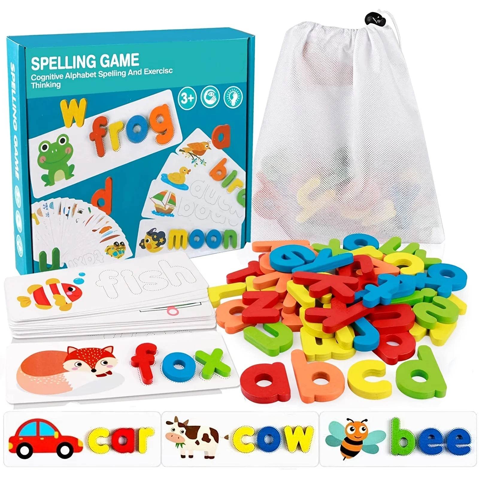 Montessori Learning Toy See And Spell Word Puzzle for Kids - ToylandEU