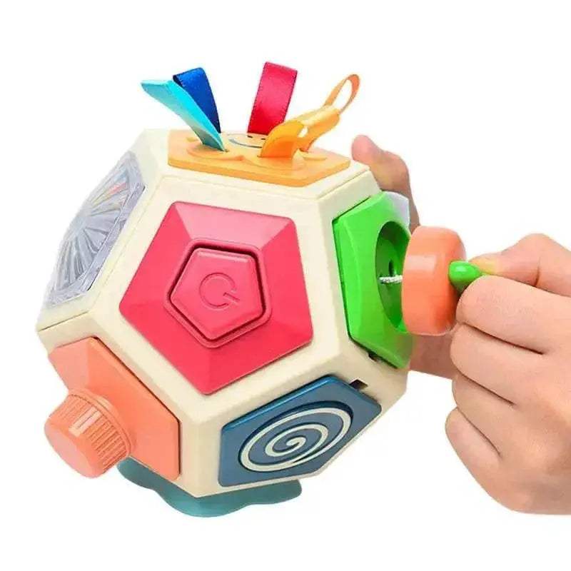  Montessori Sensory Activity Cube for Toddlers Ages 1-2, Travel Friendly Compact Toy for Skill Building -  ToylandEU™