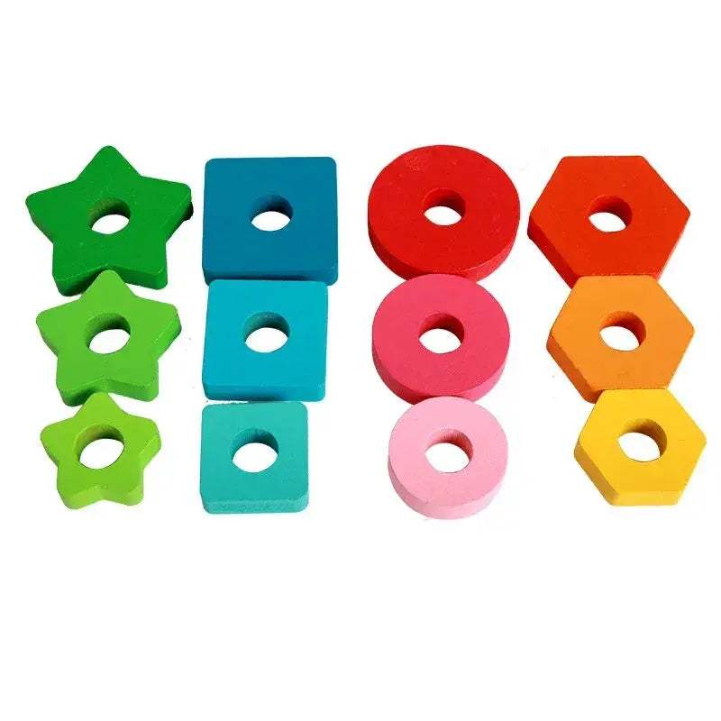 Montessori Shape Matching Game Wooden Educational Toy For Kids - ToylandEU