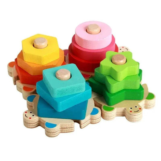  Montessori Shape Matching Game Wooden Non Toxic Toy -  ToylandEU™