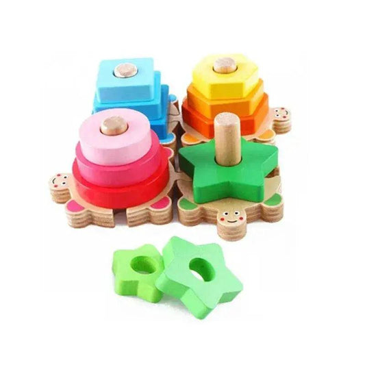  Montessori Shape Matching Game Wooden Non Toxic Toy -  ToylandEU™