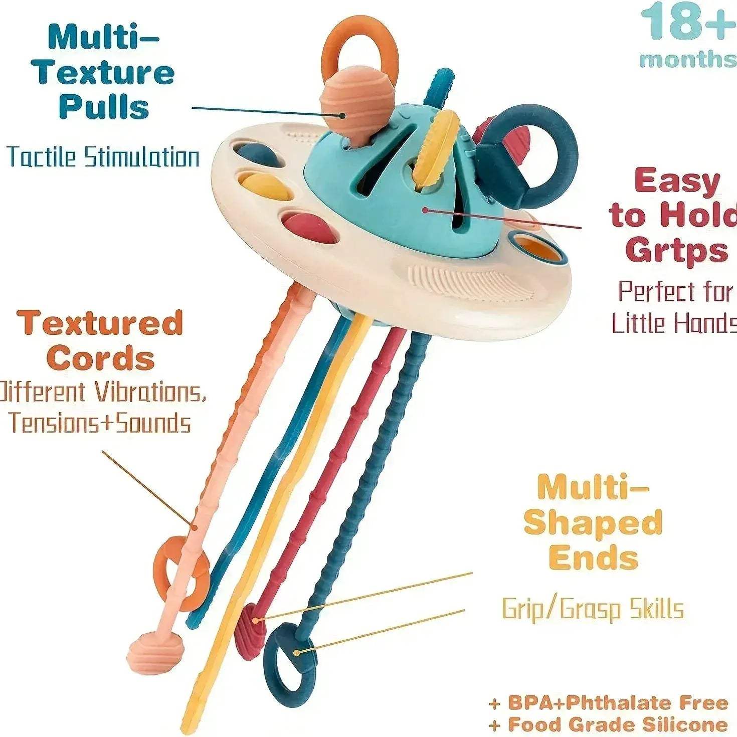 Montessori Silicone Baby Toy For Fine Motor Skills - ToylandEU