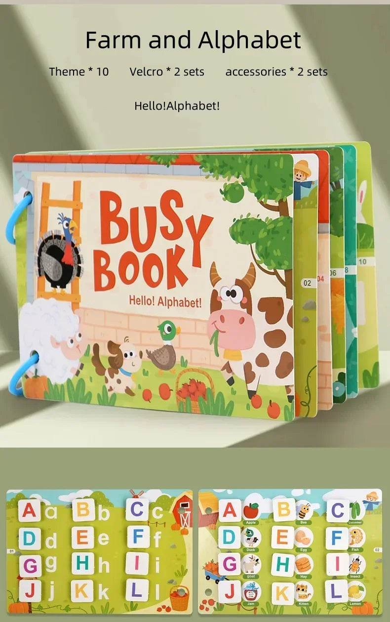 Montessori Children's Early Education Small Size Quiet Book and Busy Book Cognitive Games Matching Game Paste Book - ToylandEU