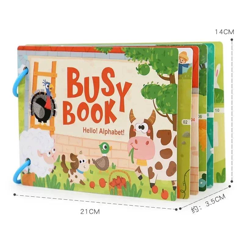 Montessori Children's Early Education Small Size Quiet Book and Busy Book Cognitive Games Matching Game Paste Book - ToylandEU