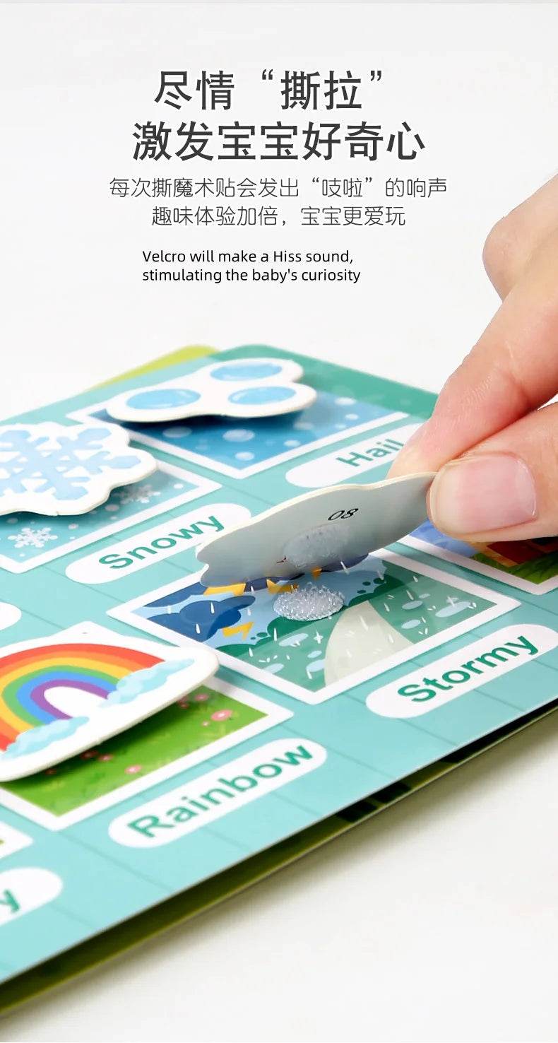 Montessori Children's Early Education Small Size Quiet Book and Busy Book Cognitive Games Matching Game Paste Book - ToylandEU