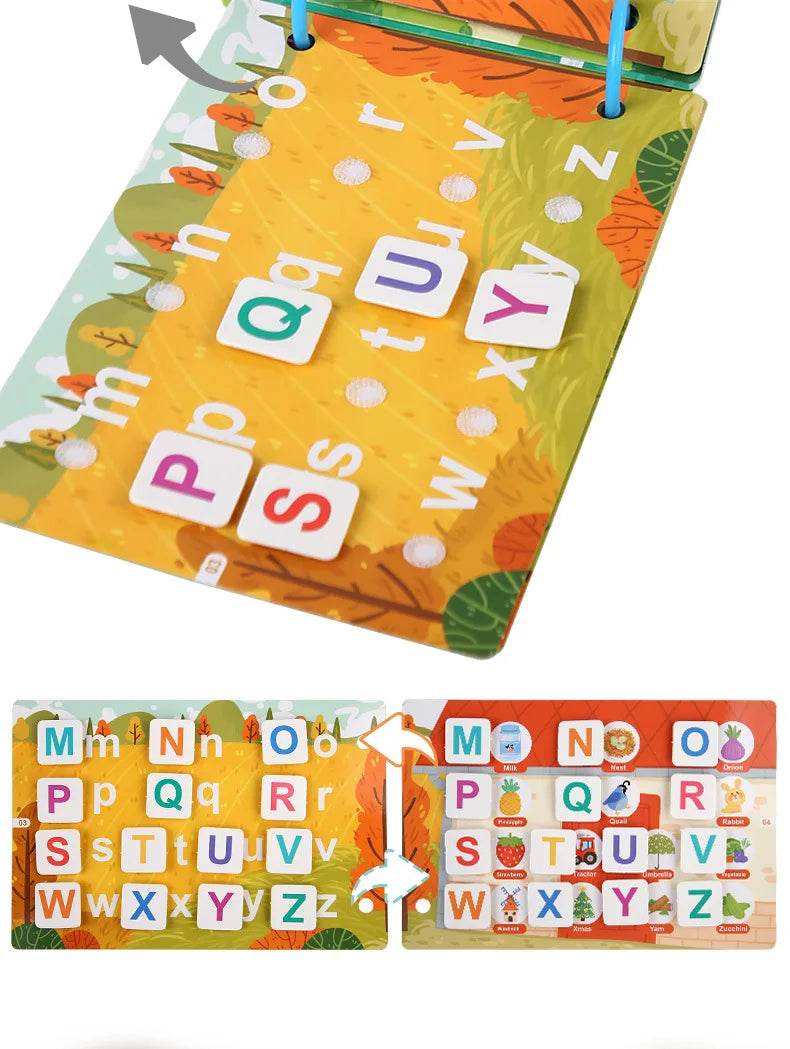 Montessori Children's Early Education Small Size Quiet Book and Busy Book Cognitive Games Matching Game Paste Book - ToylandEU