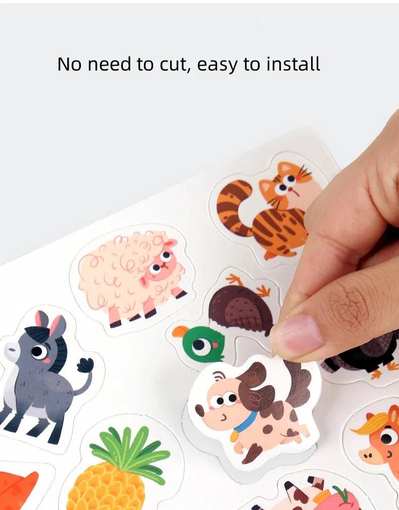 Montessori Children's Early Education Small Size Quiet Book and Busy Book Cognitive Games Matching Game Paste Book - ToylandEU