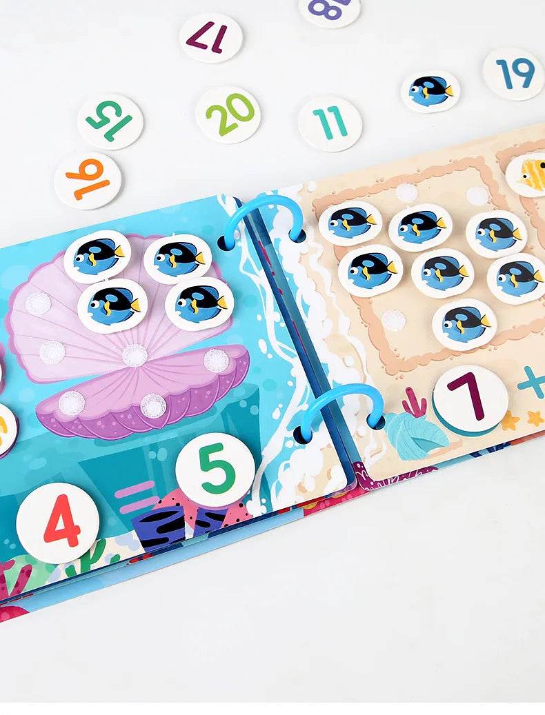 Montessori Children's Early Education Small Size Quiet Book and Busy Book Cognitive Games Matching Game Paste Book - ToylandEU