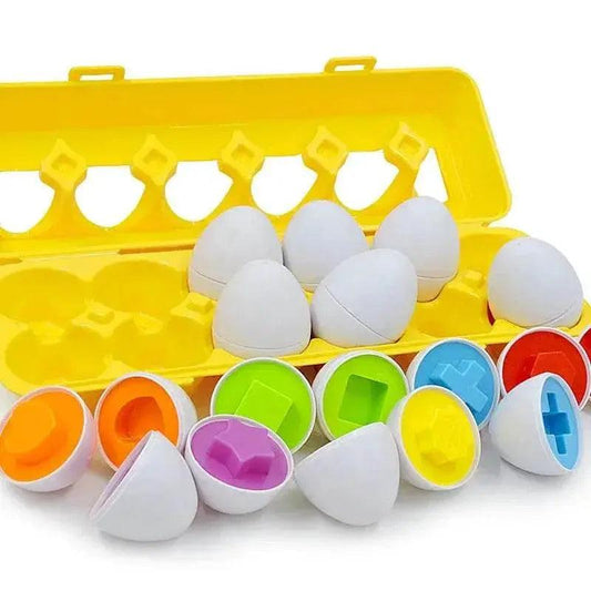  Montessori Smart Eggs In Cup Puzzle Set Six Or Twelve Pieces For Early Learning Shape Alphabet Math Toy -  ToylandEU™