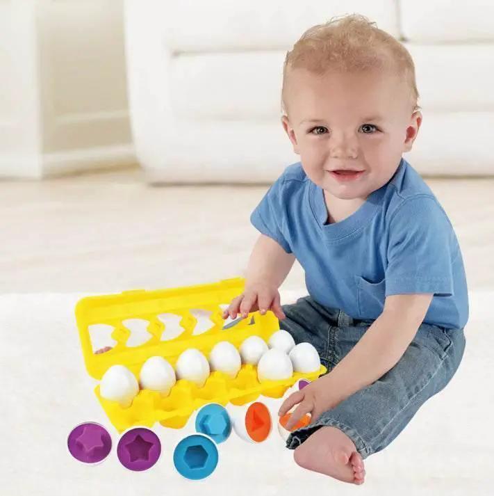  Montessori Smart Eggs In Cup Puzzle Set Six Or Twelve Pieces For Early Learning Shape Alphabet Math Toy -  ToylandEU™