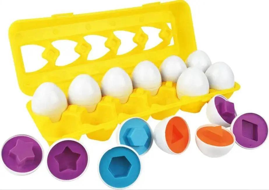  Montessori Smart Eggs In Cup Puzzle Set Six Or Twelve Pieces For Early Learning Shape Alphabet Math Toy -  ToylandEU™
