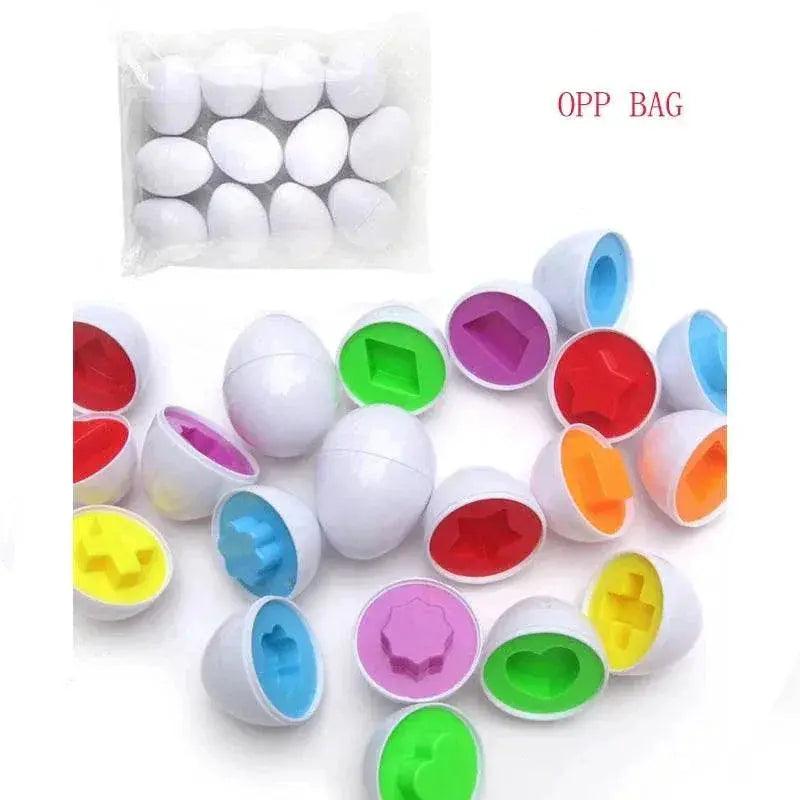  Montessori Smart Eggs In Cup Puzzle Set Six Or Twelve Pieces For Early Learning Shape Alphabet Math Toy -  ToylandEU™