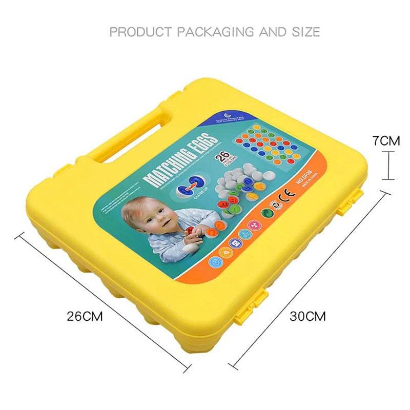 6/12PCS Montessori Smart Eggs in Cup Education Early Learning Geometric Shape Math Alphabet Puzzle Game - ToylandEU