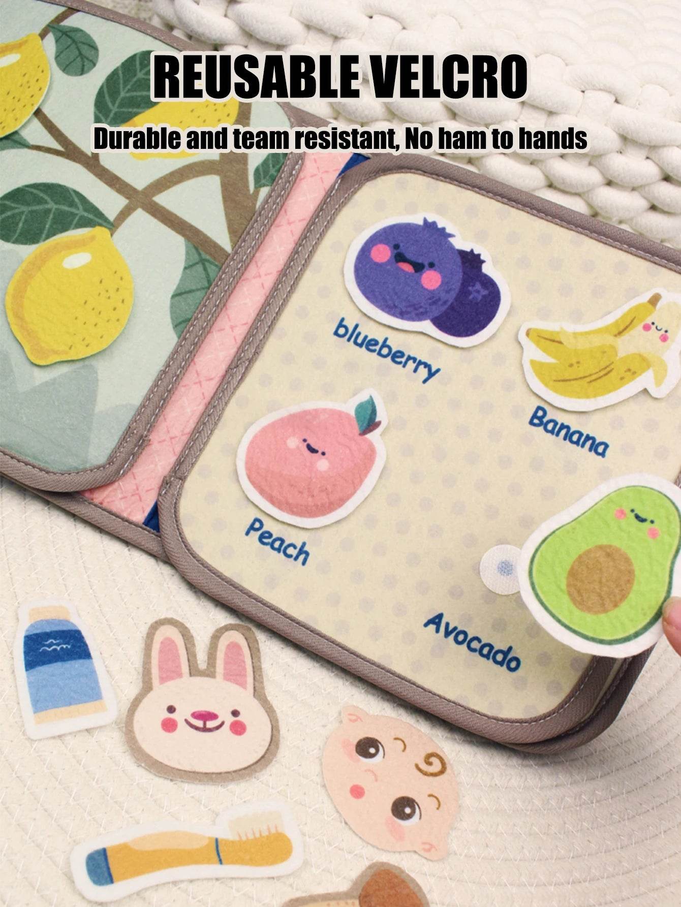 1PCS Soft Baby Book Montessori Early Education Quiet Cloth Book Learning Toys for Babies 0-6 Months and Up - ToylandEU