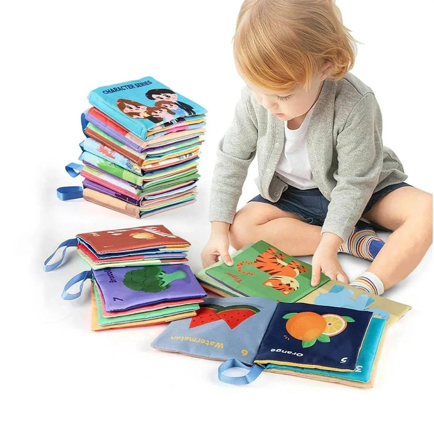  Montessori Soft Baby Cloth Book 3D Touch Feel High Contrast Sensory Toy For Kids -  ToylandEU™