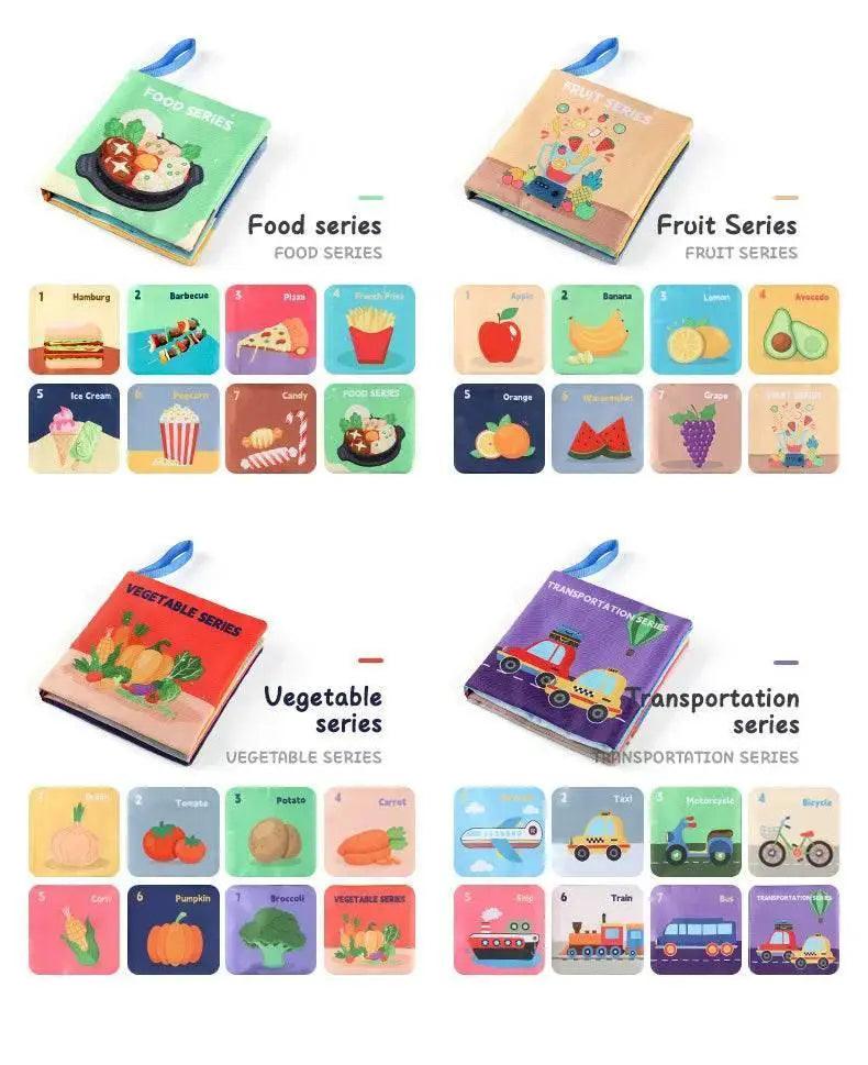 Montessori Soft Baby Cloth Book 3D Touch Feel High Contrast Sensory Toy For Kids -  ToylandEU™