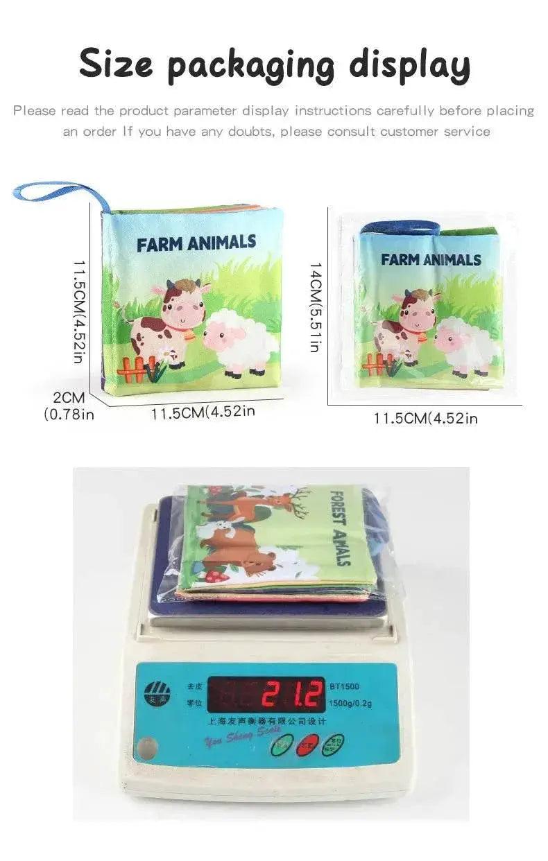  Montessori Soft Baby Cloth Book 3D Touch Feel High Contrast Sensory Toy For Kids -  ToylandEU™