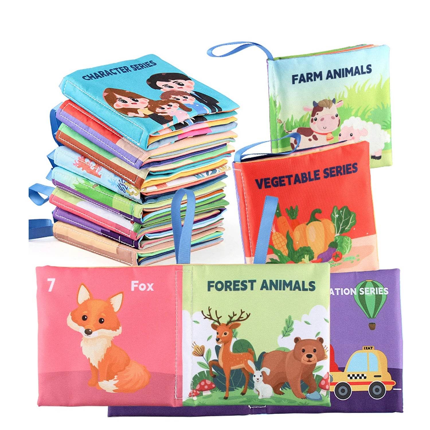 Soft Baby Books Toys Montessori 3D Touch Feel High Contrast Cloth Book Sensory Early Learning Games for Kids Educational Toys - ToylandEU