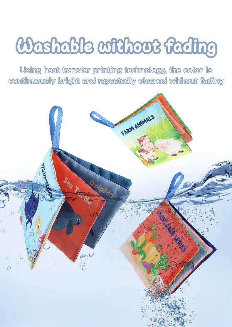 Soft Baby Books Toys Montessori 3D Touch Feel High Contrast Cloth Book Sensory Early Learning Games for Kids Educational Toys - ToylandEU