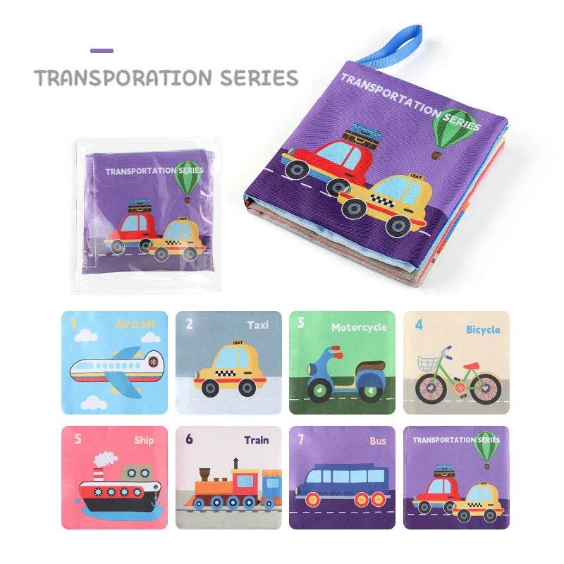Soft Baby Books Toys Montessori 3D Touch Feel High Contrast Cloth Book Sensory Early Learning Games for Kids Educational Toys - ToylandEU