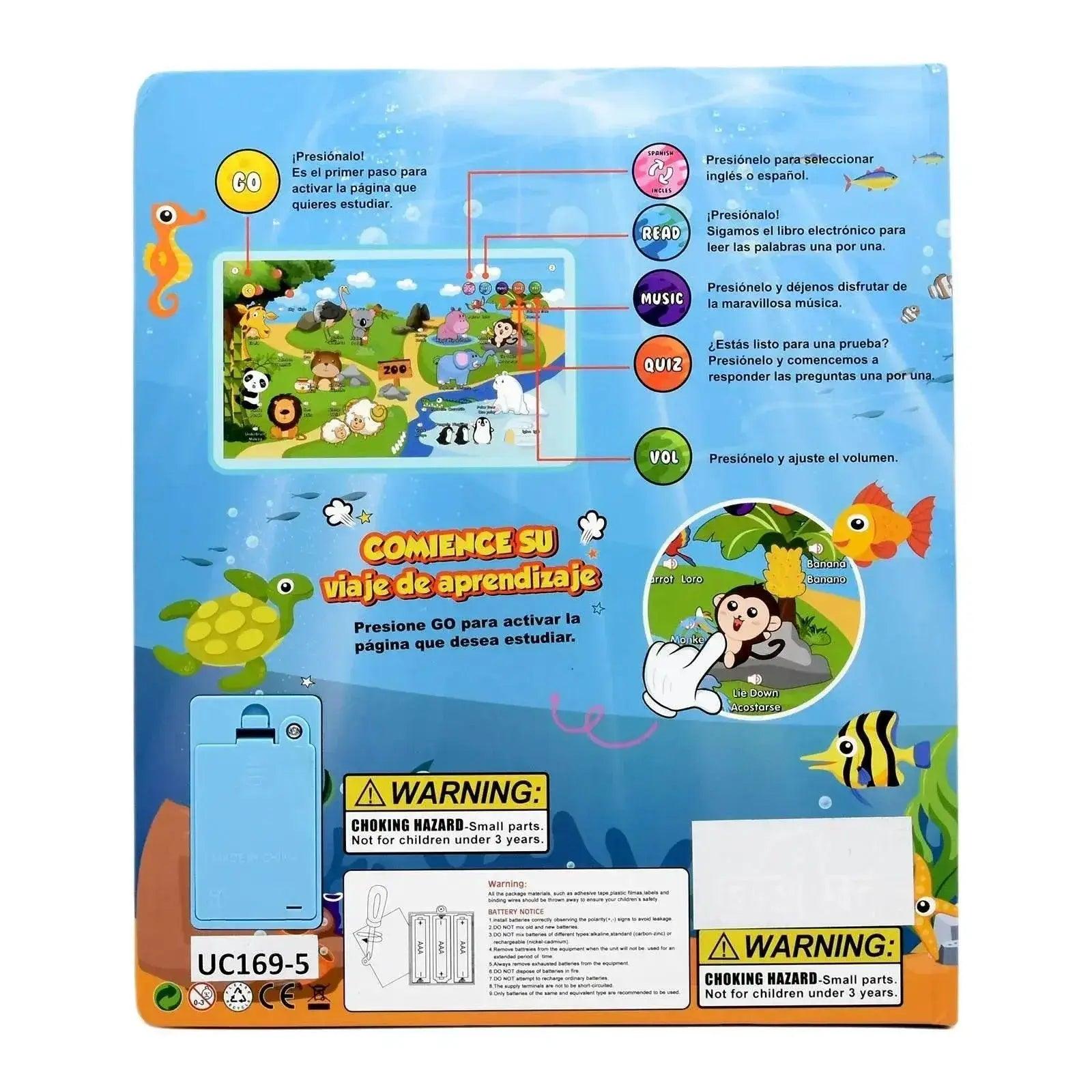  Montessori Spanish English Language Learning Machine Electronic Reading Book For Toddlers Yellow ABS Shell -  ToylandEU™