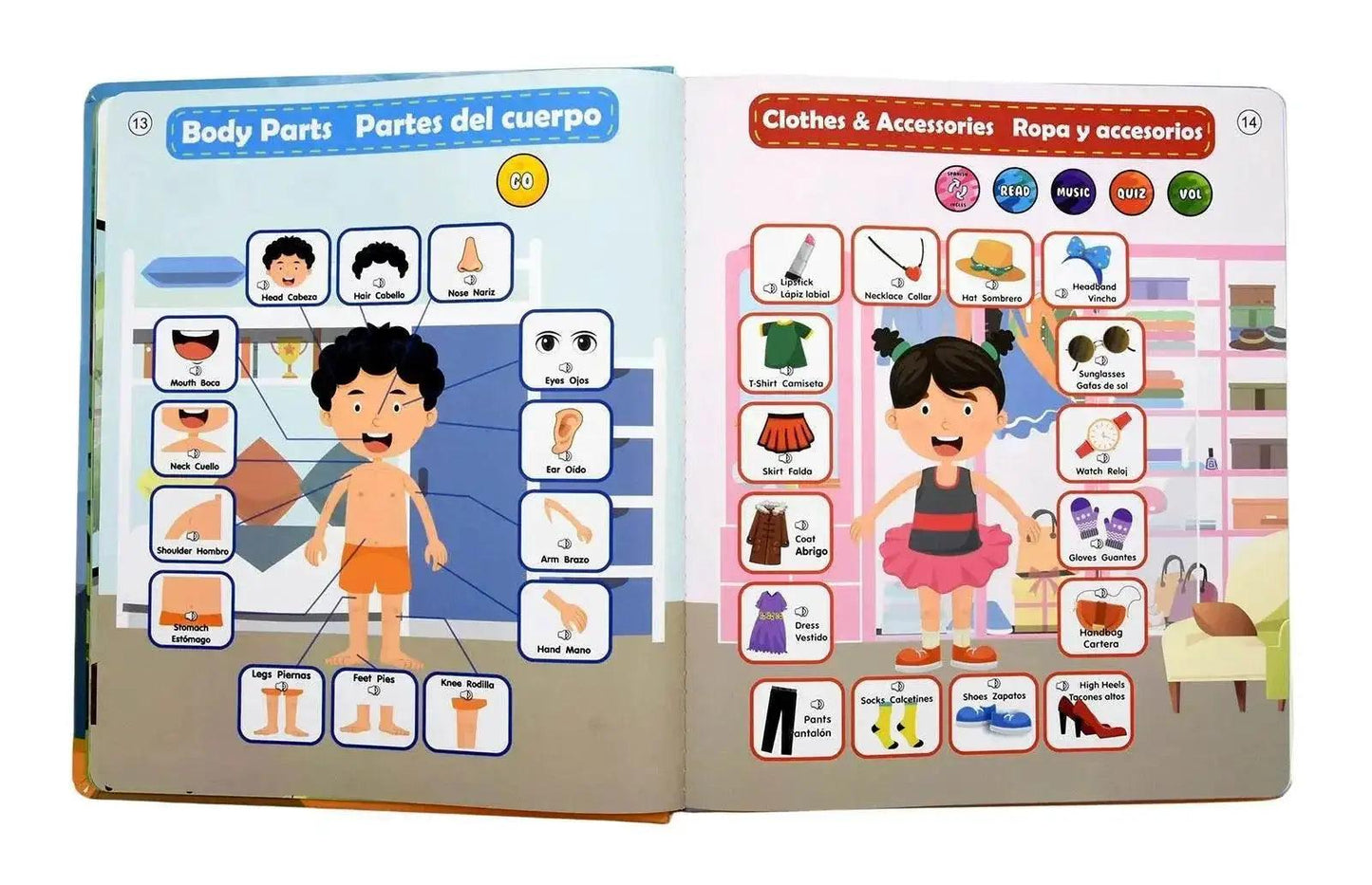  Montessori Spanish English Language Learning Machine Electronic Reading Book For Toddlers Yellow ABS Shell -  ToylandEU™