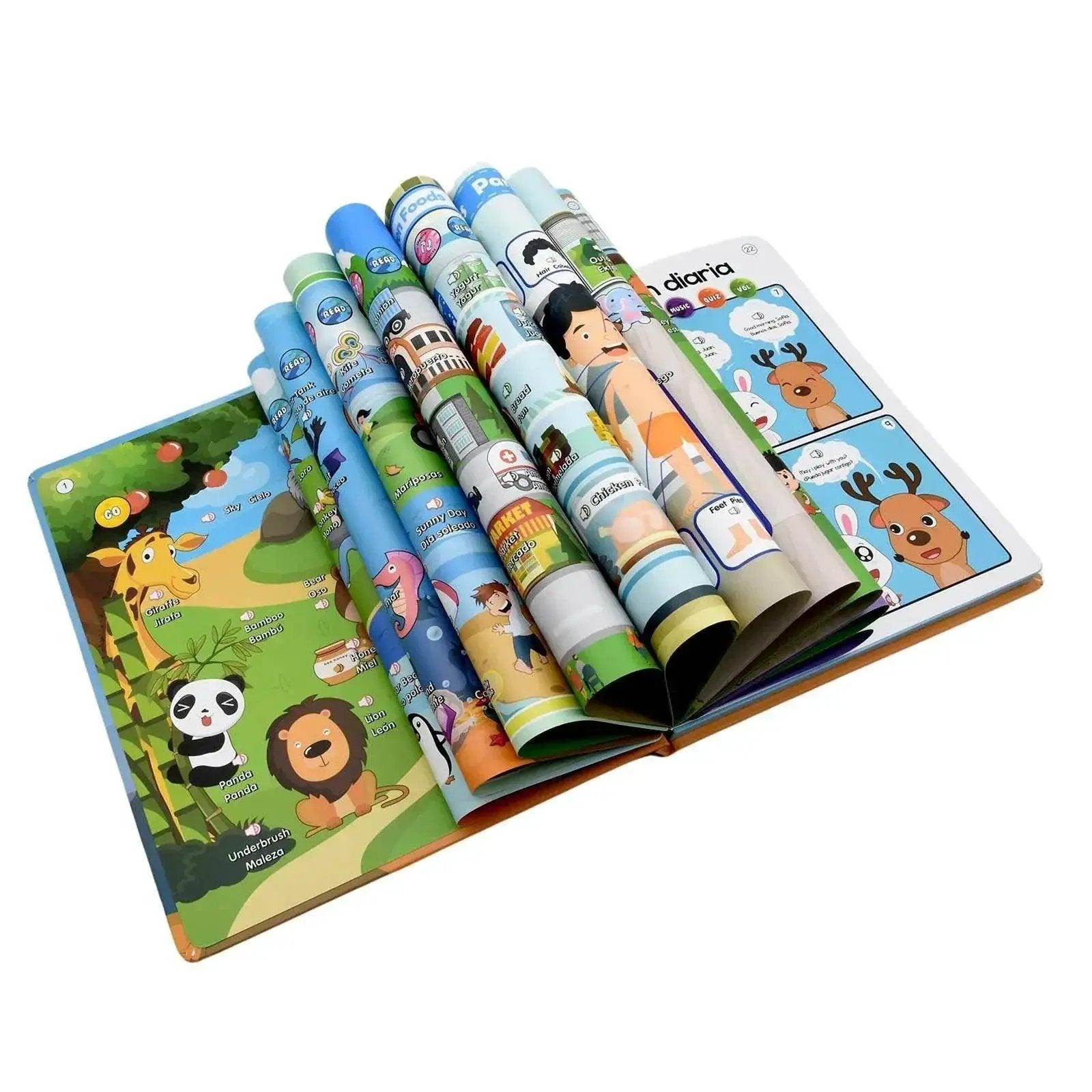  Montessori Spanish English Language Learning Machine Electronic Reading Book For Toddlers Yellow ABS Shell -  ToylandEU™