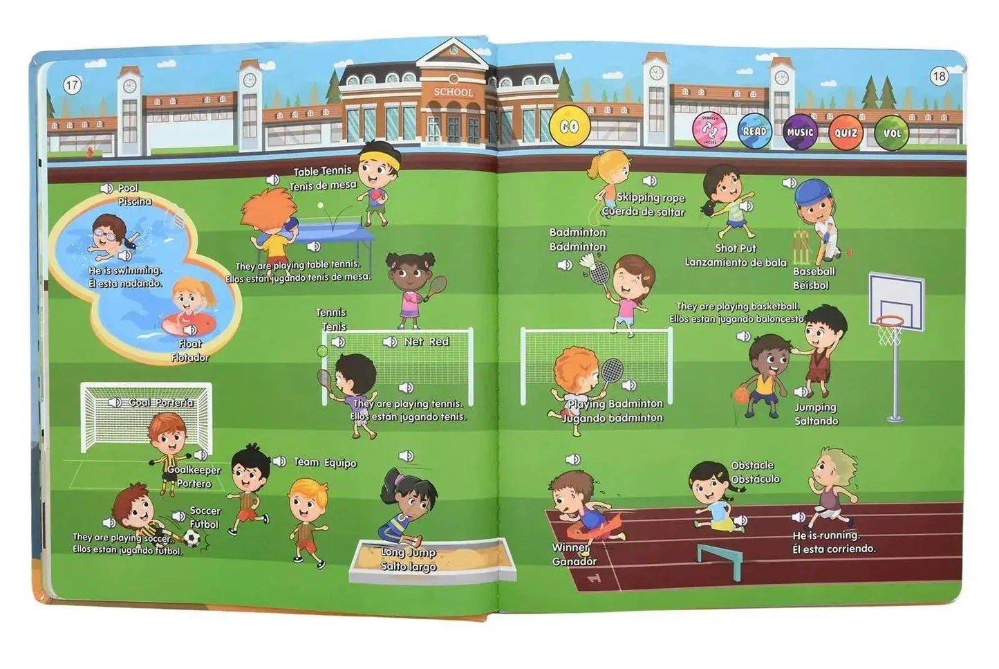  Montessori Spanish English Language Learning Machine Electronic Reading Book For Toddlers Yellow ABS Shell -  ToylandEU™