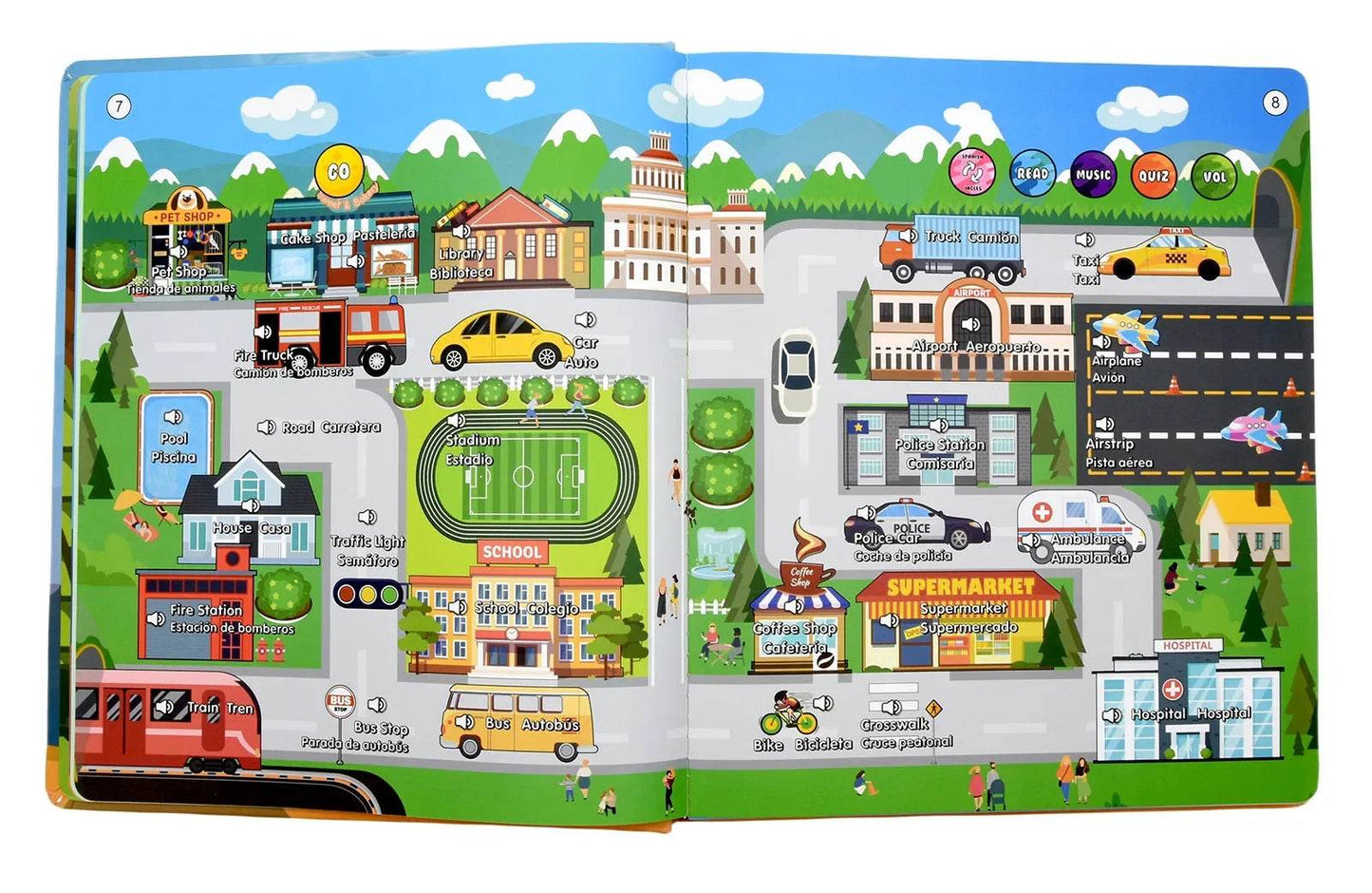 Montessori Spanish English Language Learning Machine Electronic Reading Books Toddler Baby Educational Toys Multifunction Ebook - ToylandEU