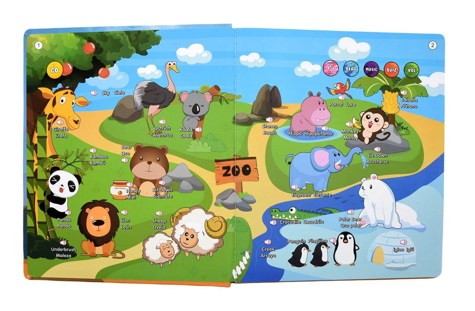 Montessori Spanish English Language Learning Machine Electronic Reading Books Toddler Baby Educational Toys Multifunction Ebook - ToylandEU