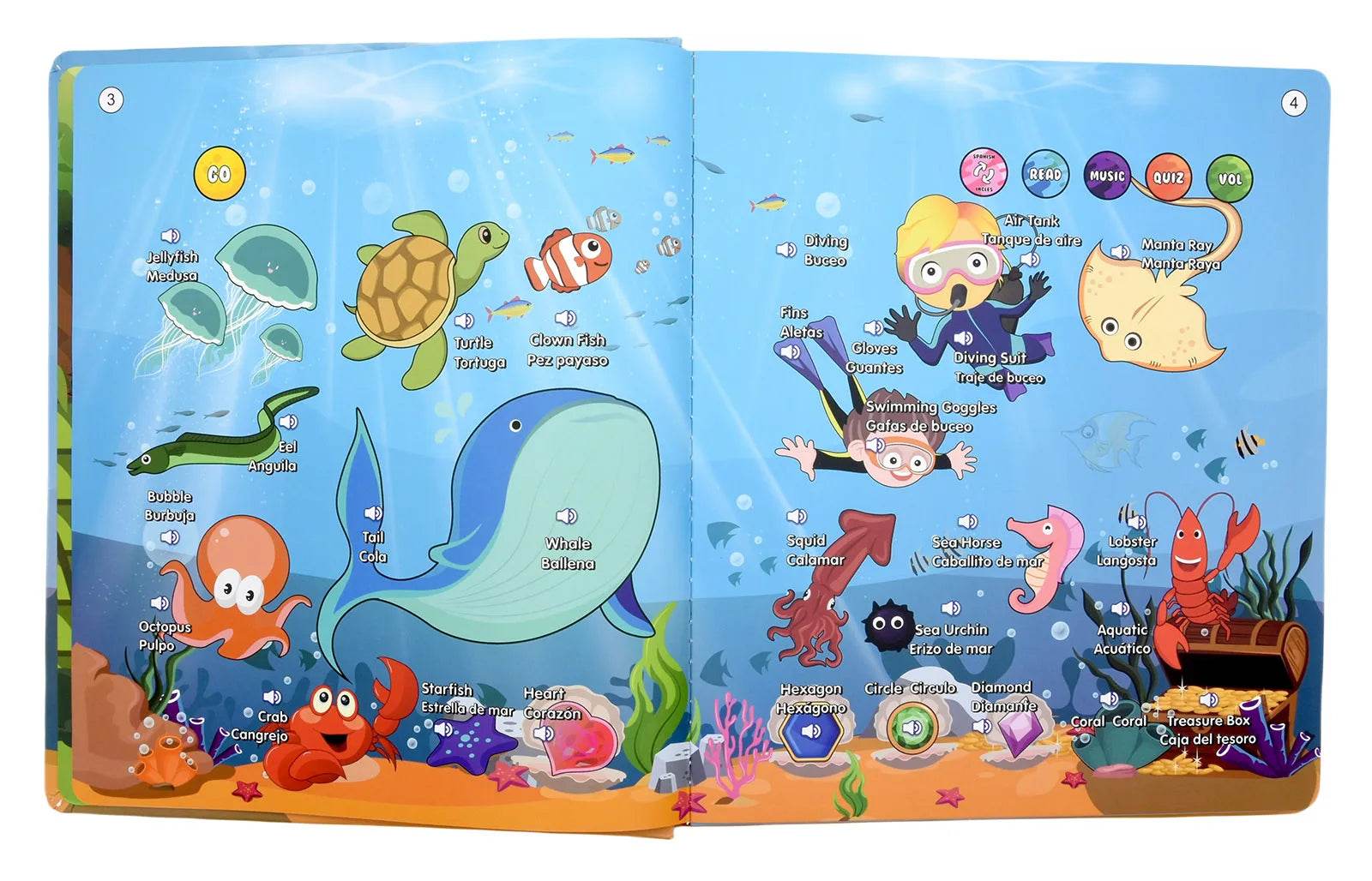 Montessori Spanish English Language Learning Machine Electronic Reading Books Toddler Baby Educational Toys Multifunction Ebook - ToylandEU