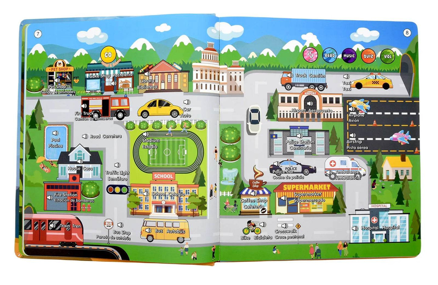 Montessori Spanish English Language Learning Machine Electronic Reading Books Toddler Baby Educational Toys Multifunction Ebook - ToylandEU