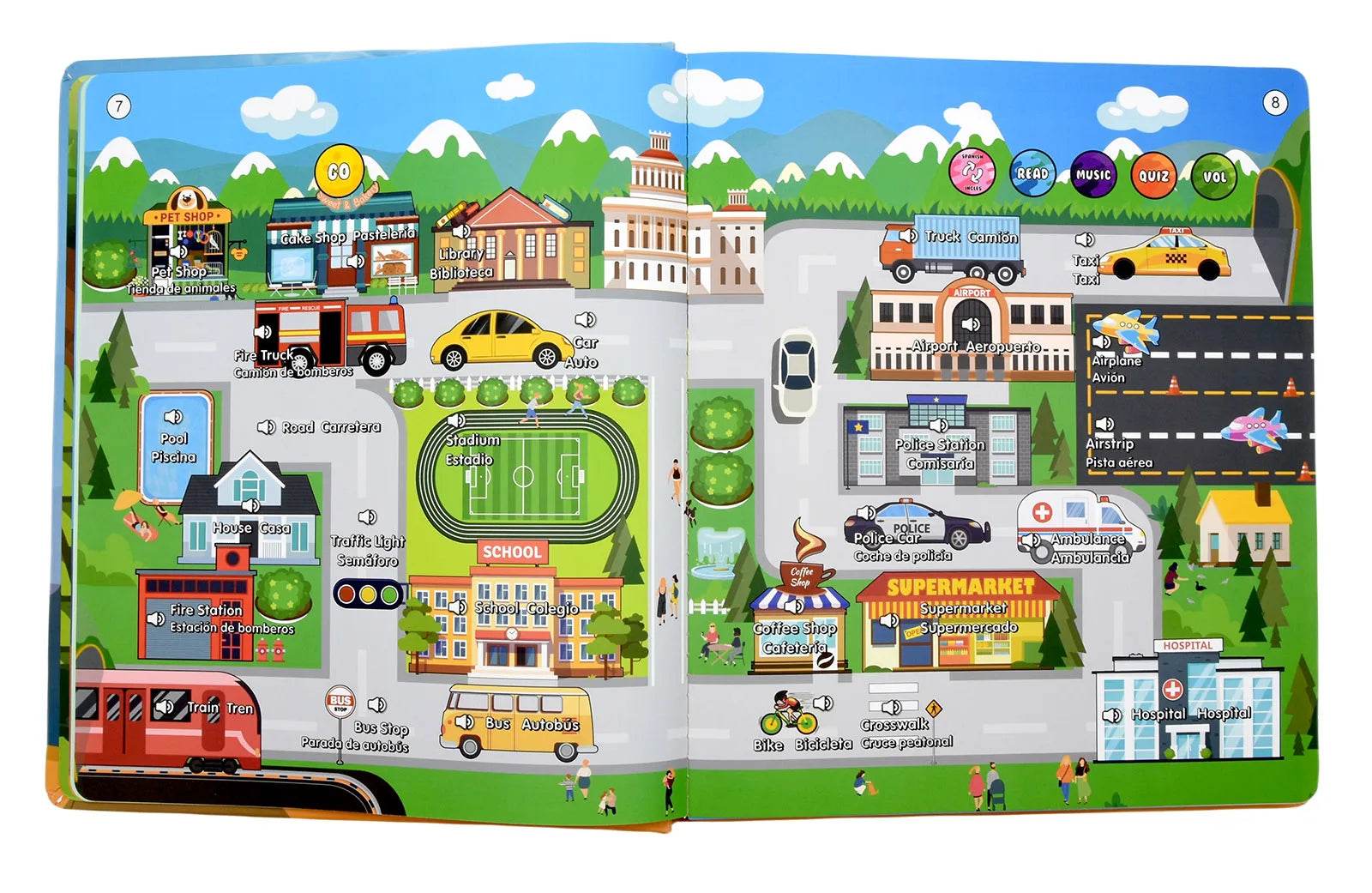 Montessori Spanish English Language Learning Machine Electronic Reading Books Toddler Baby Educational Toys Multifunction Ebook - ToylandEU