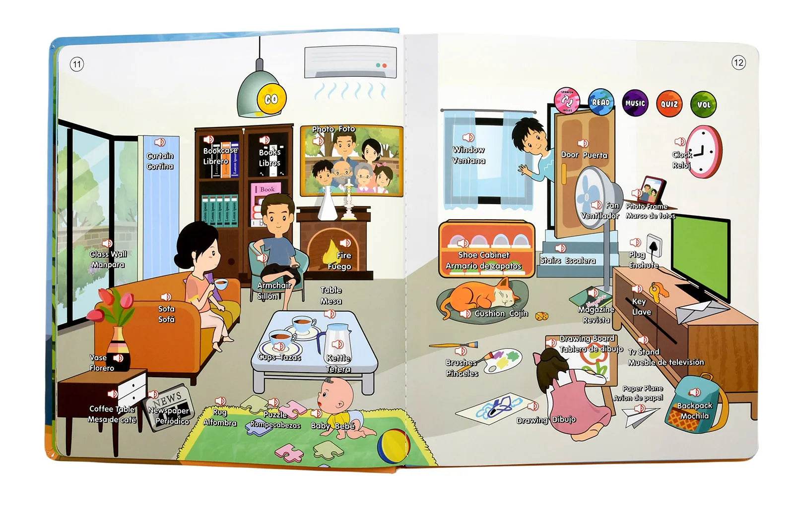 Montessori Spanish English Language Learning Machine Electronic Reading Books Toddler Baby Educational Toys Multifunction Ebook - ToylandEU