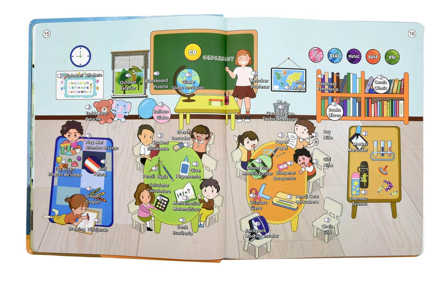 Montessori Spanish English Language Learning Machine Electronic Reading Books Toddler Baby Educational Toys Multifunction Ebook - ToylandEU