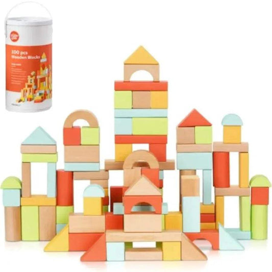  Montessori Toddler Building Blocks With Storage Bucket -  ToylandEU™