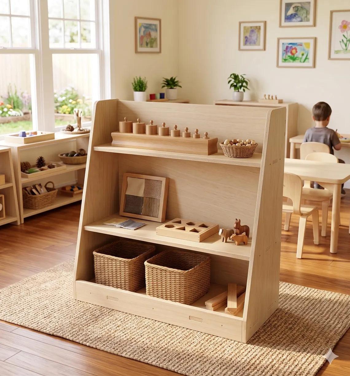 Montessori Toy Shelf | Baltic Birch | Toylandeu™