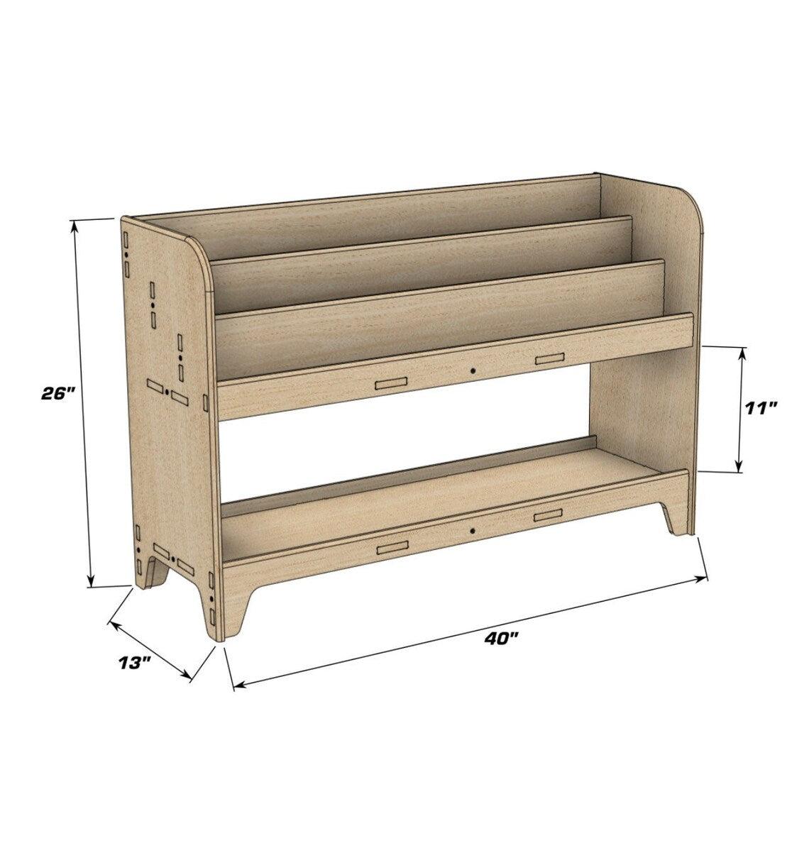 Montessori Toy Shelf | Birch 3 Shelf | Toylandeu™