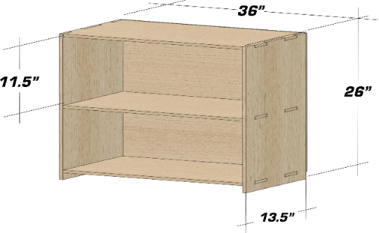 Montessori Toy Shelf | Large 2 Shelf Back | Toylandeu™