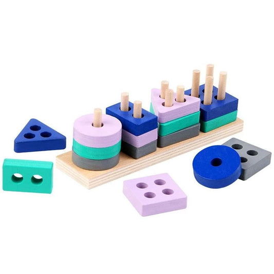 Montessori Toy Wooden Building Blocks Early Learning Educational Toys - ToylandEU