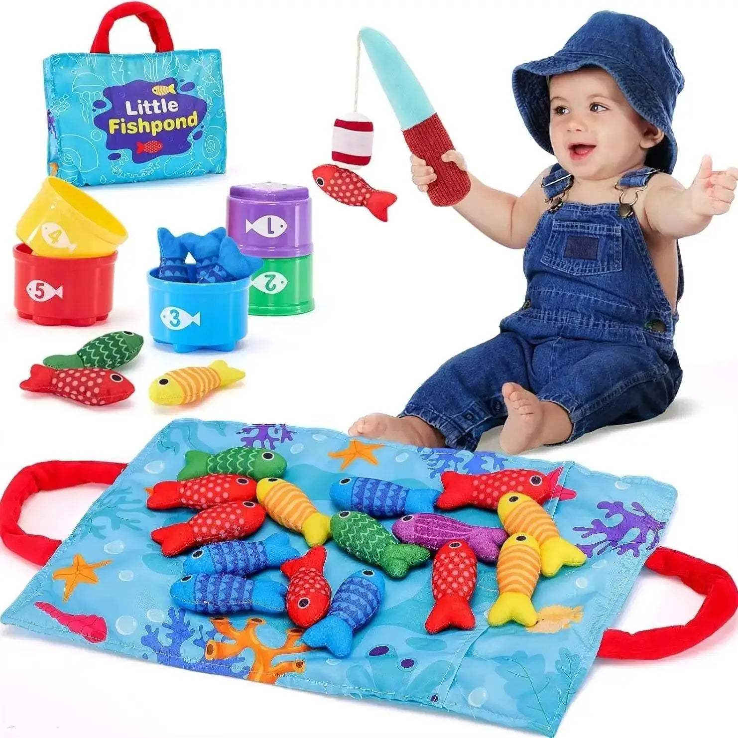  Montessori Toy for Toddlers Cloth Fishing Game Gift -  ToylandEU™