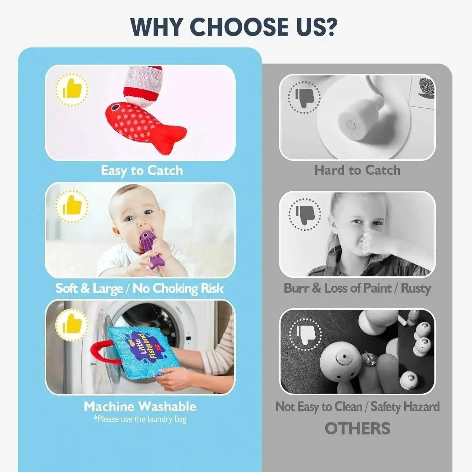  Montessori Toy for Toddlers Cloth Fishing Game Gift -  ToylandEU™