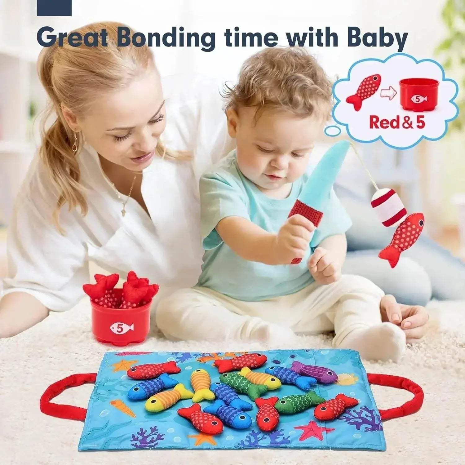  Montessori Toy for Toddlers Cloth Fishing Game Gift -  ToylandEU™