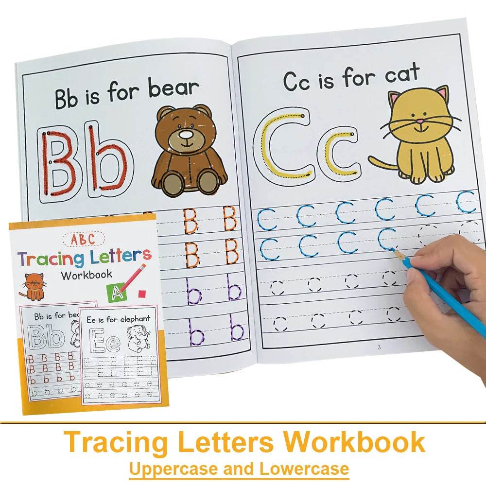 Tracing Letters A-Z Uppercase Lowercase Workbook Montessori - ToylandEU